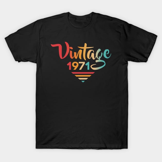 Vintage 1971 T-Shirt by CardRingDesign